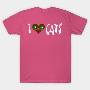 I Love Cats Heart pet T-Shirt